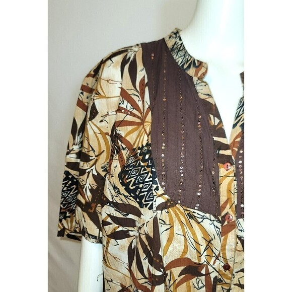 NWOT - Liz & Me Short Sleeve Button Up Blouse - Size 2X - Picture 6 of 10